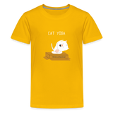Cat Yoga Kids' Premium T-Shirt - sun yellow