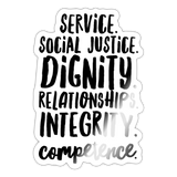 Code of Ethics Sticker - white glossy