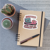 #swtech sticker - white matte