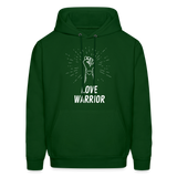 Love Warrior Men's Cut Hoodie - forest green