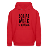 Social Work is Political: Men's-Cut Unisex Hoodie - red