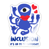 Inclusion Sticker - white glossy