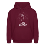 Love Warrior Men's Cut Hoodie - burgundy