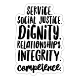 Code of Ethics Sticker - white matte