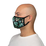 Monstera Fitted Polyester Face Mask