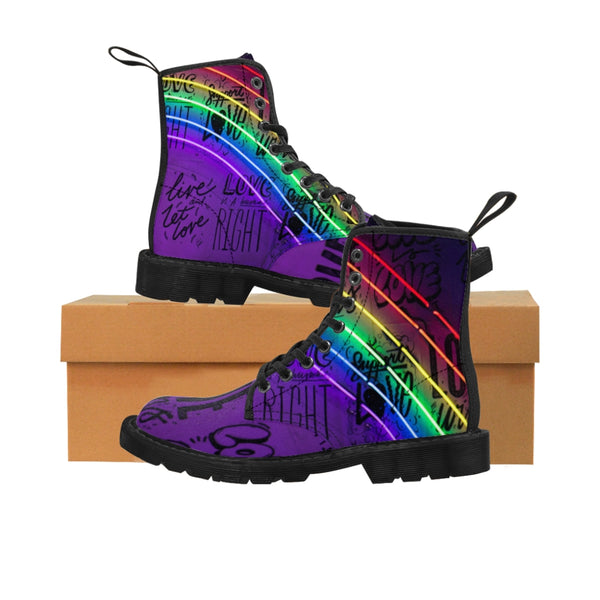 Rainbow Women's Canvas Boots