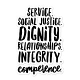 Social Work Values Sticker