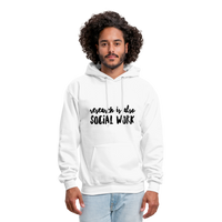 Research is also Social Work:  Men's-Cut Unisex Hoodie - white