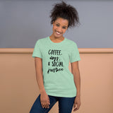 Coffee, dogs, and social justice Short-Sleeve Unisex T-Shirt