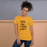 Coffee, dogs, and social justice Short-Sleeve Unisex T-Shirt