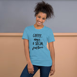Coffee, dogs, and social justice Short-Sleeve Unisex T-Shirt