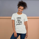 Coffee, dogs, and social justice Short-Sleeve Unisex T-Shirt