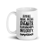 Social Work Values Mug