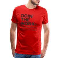 DTW black text Men's Premium T-Shirt - red