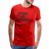 DTW black text Men's Premium T-Shirt - red