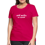 Social Workers are Essential Women’s Premium T-Shirt - dark pink