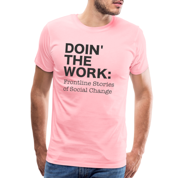 DTW black text Men's Premium T-Shirt - pink