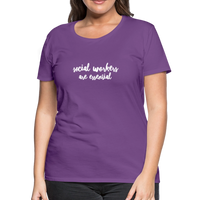 Social Workers are Essential Women’s Premium T-Shirt - purple