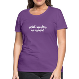 Social Workers are Essential Women’s Premium T-Shirt - purple