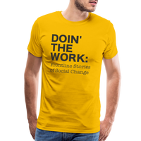 DTW black text Men's Premium T-Shirt - sun yellow