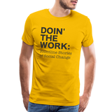 DTW black text Men's Premium T-Shirt - sun yellow