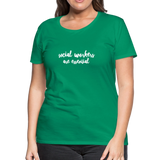 Social Workers are Essential Women’s Premium T-Shirt - kelly green