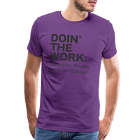 DTW black text Men's Premium T-Shirt - purple