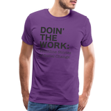 DTW black text Men's Premium T-Shirt - purple