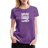 Making Good trouble Women’s-cut Premium T-Shirt - purple