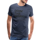 DTW black text Men's Premium T-Shirt - heather blue