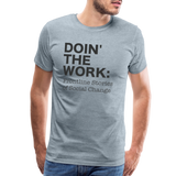 DTW black text Men's Premium T-Shirt - heather ice blue