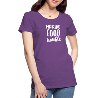 Making Good trouble Women’s-cut Premium T-Shirt - purple