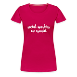 Social Workers are Essential Women’s Premium T-Shirt - dark pink