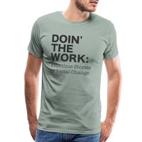 DTW black text Men's Premium T-Shirt - steel green