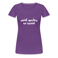 Social Workers are Essential Women’s Premium T-Shirt - purple