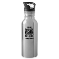 Social Work Code Water Bottle - silver