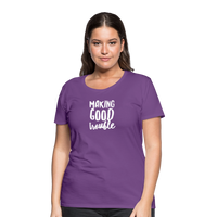 Making Good trouble Women’s-cut Premium T-Shirt - purple