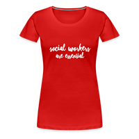 Social Workers are Essential Women’s Premium T-Shirt - red