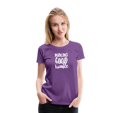 Making Good trouble Women’s-cut Premium T-Shirt - purple