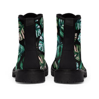 Monstera plant mom women's canvas boots