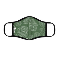 Monstera Fitted Polyester Face Mask