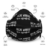 Social Workers are Essential face mask large print