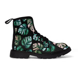 Monstera plant mom women's canvas boots