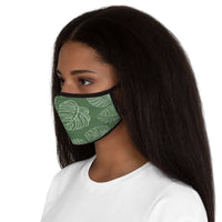 Monstera Fitted Polyester Face Mask