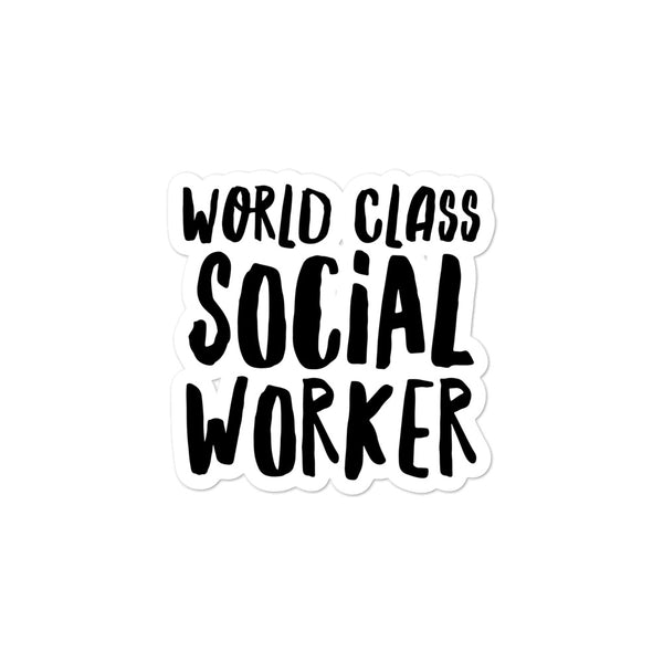 World Class Social Worker Sticker