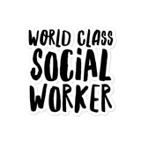 World Class Social Worker Sticker