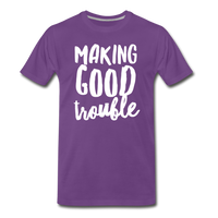 Making Good Trouble Men's-cut Premium T-Shirt - purple