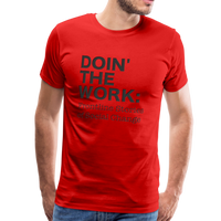 DTW black text Men's Premium T-Shirt - red