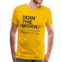 DTW black text Men's Premium T-Shirt - sun yellow