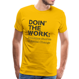 DTW black text Men's Premium T-Shirt - sun yellow